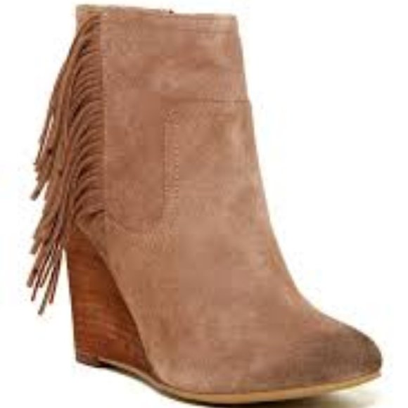 Abound Shoes - Abound Peyton Lea Wedge Fringe Bootie, Sz 12